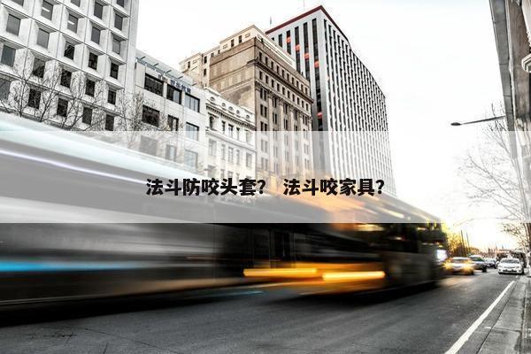 法斗防咬头套？ 法斗咬家具？