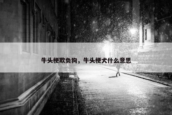 牛头梗欺负狗，牛头梗犬什么意思