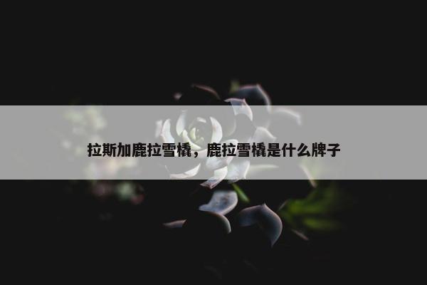 拉斯加鹿拉雪橇，鹿拉雪橇是什么牌子