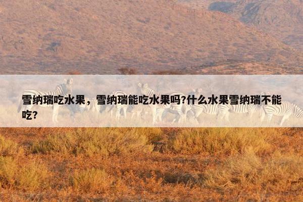 雪纳瑞吃水果，雪纳瑞能吃水果吗?什么水果雪纳瑞不能吃?