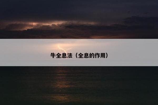 牛全息法（全息的作用）