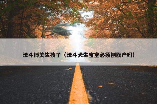 法斗博美生孩子（法斗犬生宝宝必须刨腹产吗）