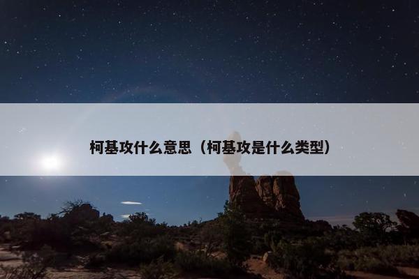 柯基攻什么意思（柯基攻是什么类型）