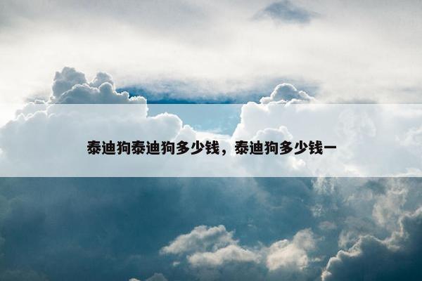 泰迪狗泰迪狗多少钱，泰迪狗多少钱一