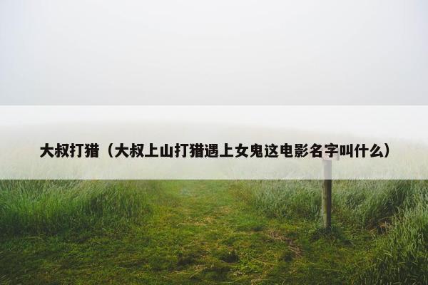 大叔打猎（大叔上山打猎遇上女鬼这电影名字叫什么）