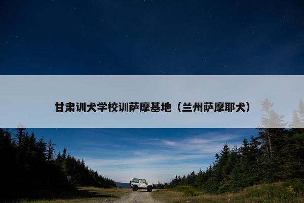 甘肃训犬学校训萨摩基地（兰州萨摩耶犬）