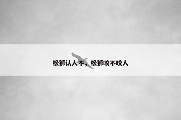 松狮认人不，松狮咬不咬人