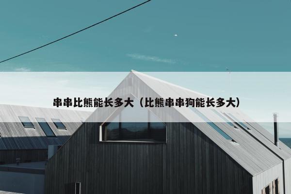 串串比熊能长多大（比熊串串狗能长多大）