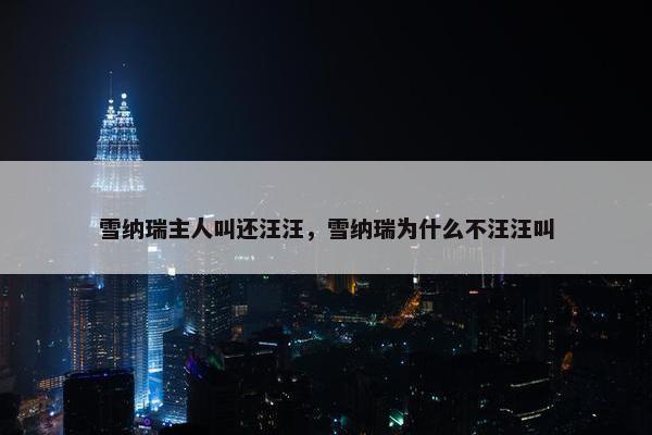 雪纳瑞主人叫还汪汪，雪纳瑞为什么不汪汪叫