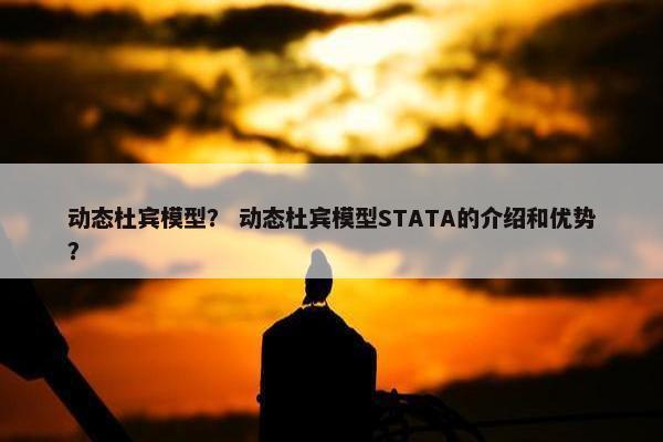 动态杜宾模型？ 动态杜宾模型STATA的介绍和优势？