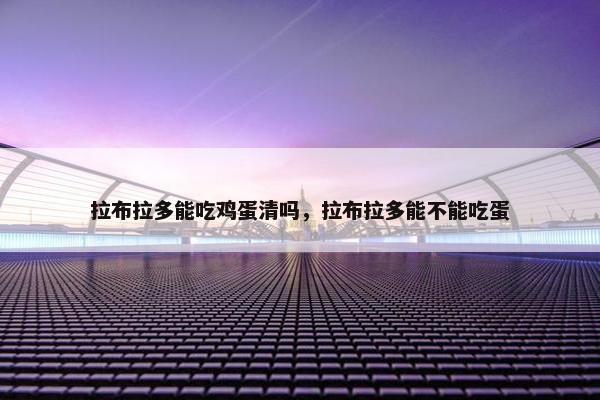 拉布拉多能吃鸡蛋清吗，拉布拉多能不能吃蛋