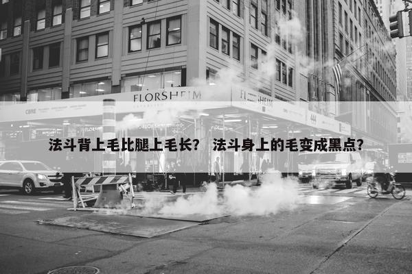 法斗背上毛比腿上毛长？ 法斗身上的毛变成黑点？
