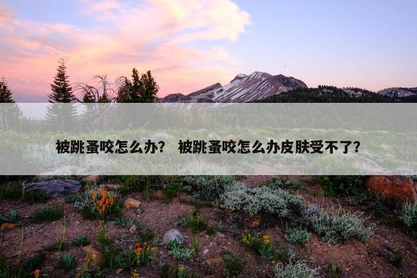 被跳蚤咬怎么办？ 被跳蚤咬怎么办皮肤受不了？