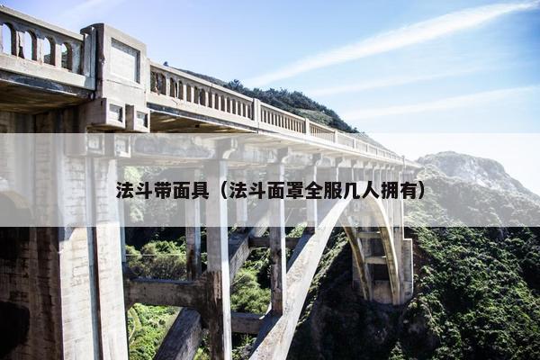 法斗带面具（法斗面罩全服几人拥有）