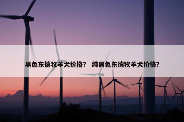 黑色东德牧羊犬价格？ 纯黑色东德牧羊犬价格？