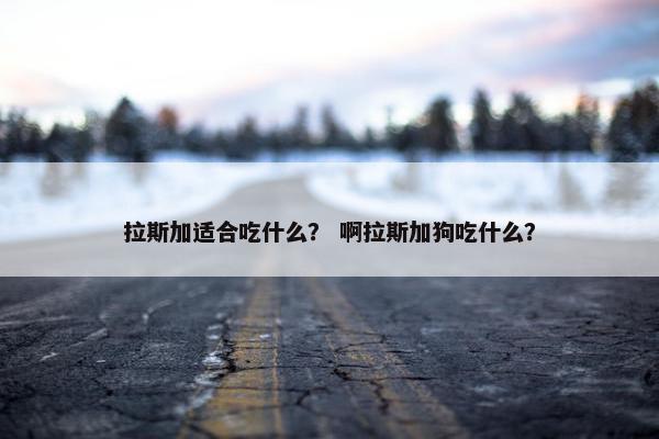 拉斯加适合吃什么？ 啊拉斯加狗吃什么？