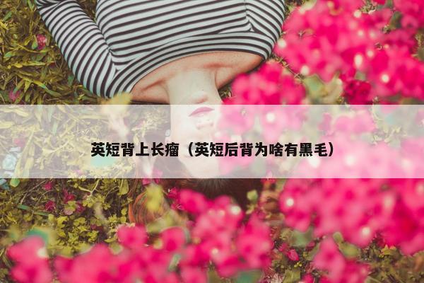 英短背上长瘤（英短后背为啥有黑毛）