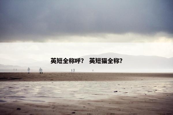 英短全称呼？ 英短猫全称？