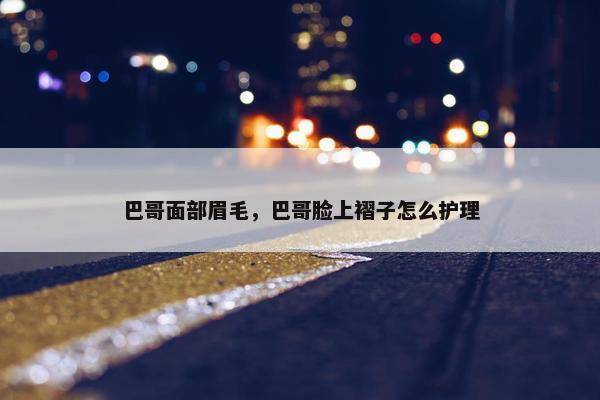 巴哥面部眉毛，巴哥脸上褶子怎么护理