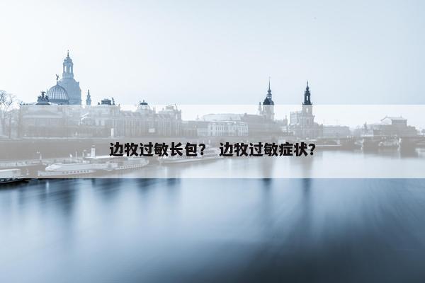 边牧过敏长包？ 边牧过敏症状？
