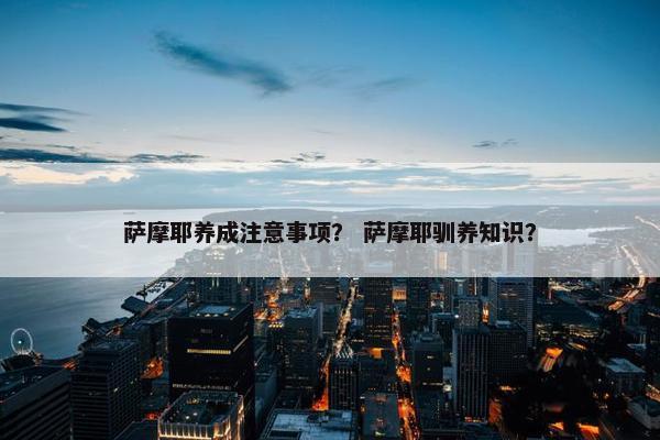 萨摩耶养成注意事项？ 萨摩耶驯养知识？