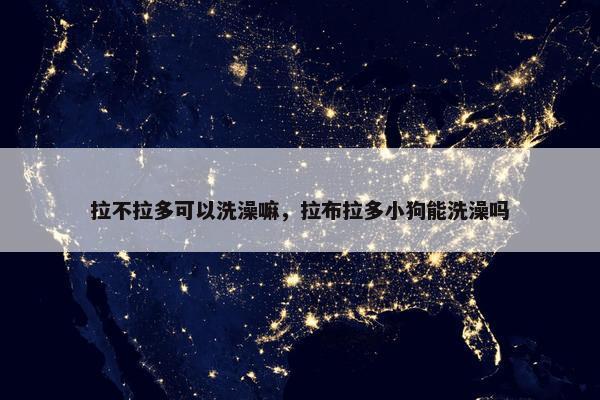 拉不拉多可以洗澡嘛，拉布拉多小狗能洗澡吗