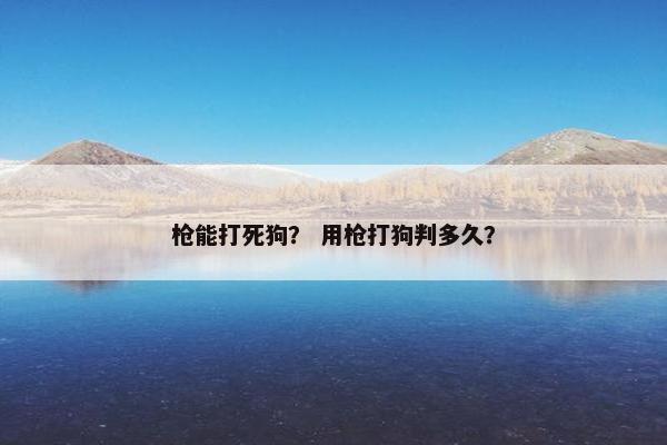枪能打死狗？ 用枪打狗判多久？