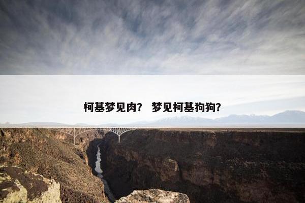 柯基梦见肉？ 梦见柯基狗狗？