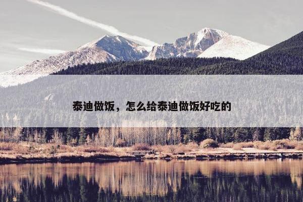 泰迪做饭，怎么给泰迪做饭好吃的