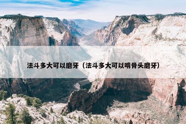 法斗多大可以磨牙（法斗多大可以啃骨头磨牙）