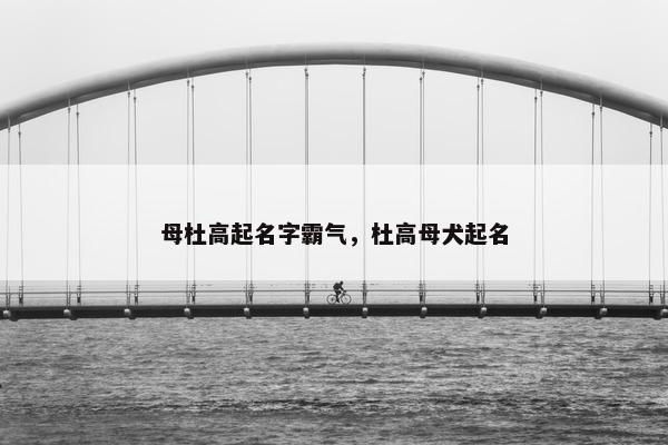 母杜高起名字霸气，杜高母犬起名