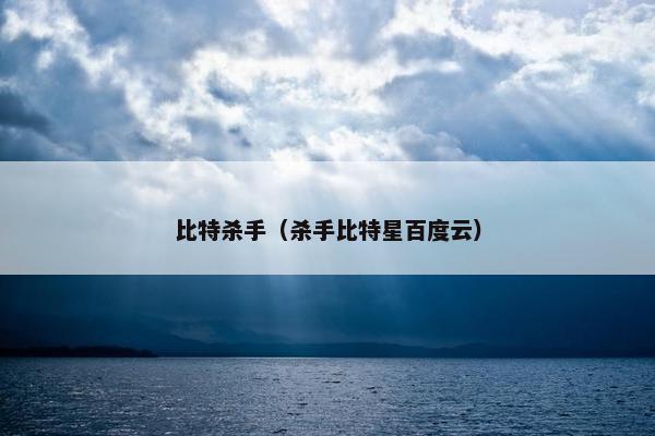 比特杀手（杀手比特星百度云）