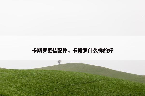 卡斯罗更佳配件，卡斯罗什么样的好