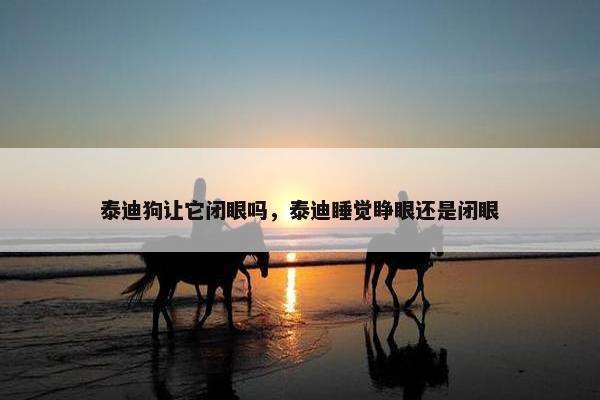 泰迪狗让它闭眼吗，泰迪睡觉睁眼还是闭眼