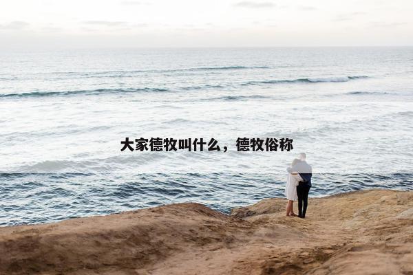 大家德牧叫什么，德牧俗称