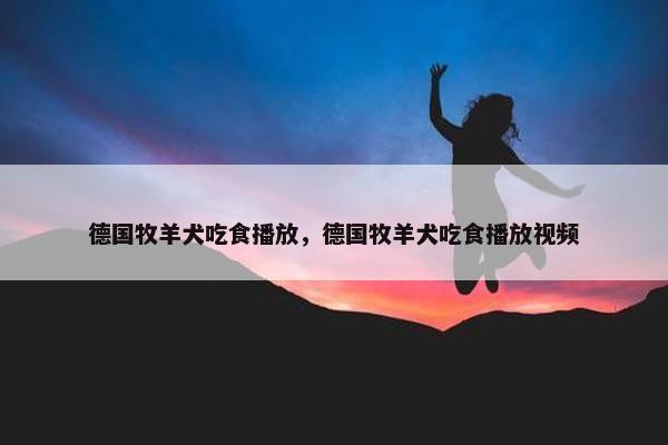 德国牧羊犬吃食播放，德国牧羊犬吃食播放视频