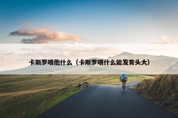 卡斯罗喂他什么（卡斯罗喂什么能发育头大）