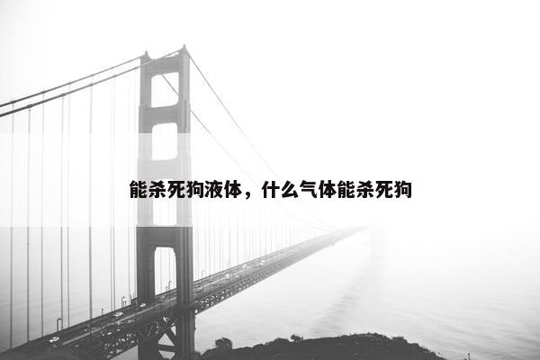 能杀死狗液体，什么气体能杀死狗