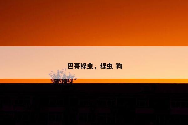 巴哥绦虫，绦虫 狗
