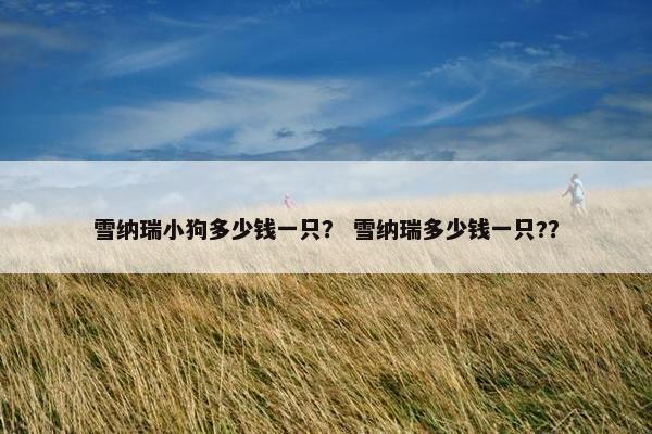 雪纳瑞小狗多少钱一只？ 雪纳瑞多少钱一只?？