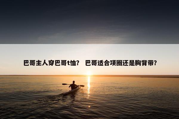 巴哥主人穿巴哥t恤？ 巴哥适合项圈还是胸背带？