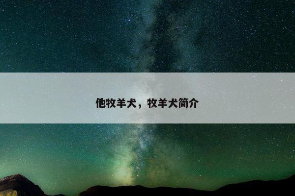 他牧羊犬，牧羊犬简介