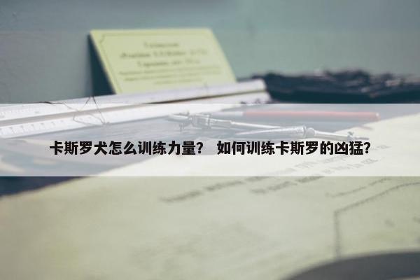 卡斯罗犬怎么训练力量？ 如何训练卡斯罗的凶猛？