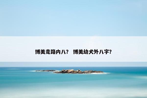 博美走路内八？ 博美幼犬外八字？
