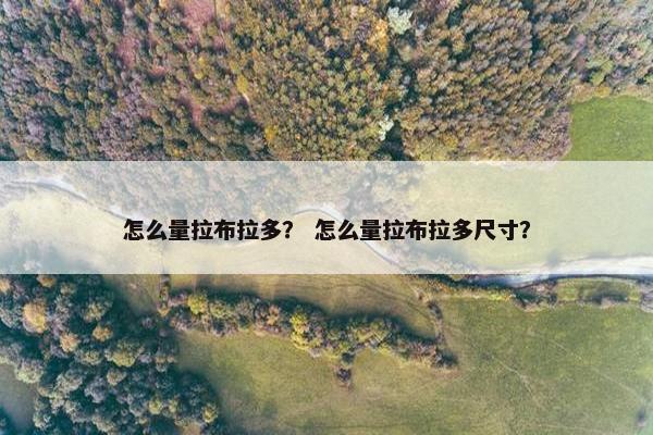 怎么量拉布拉多？ 怎么量拉布拉多尺寸？
