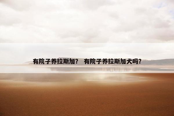 有院子养拉斯加？ 有院子养拉斯加犬吗？