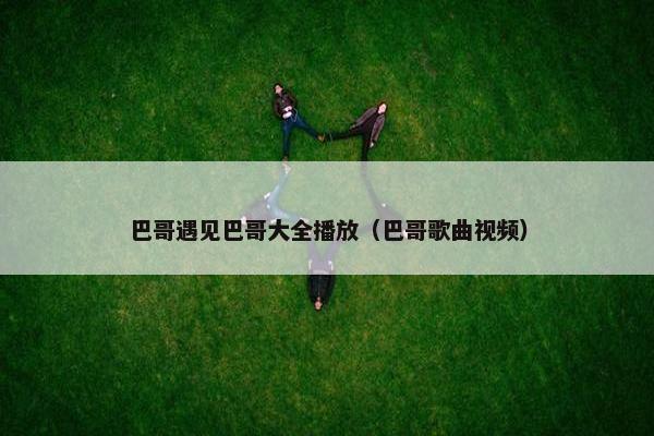 巴哥遇见巴哥大全播放（巴哥歌曲视频）