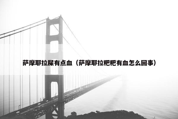 萨摩耶拉屎有点血（萨摩耶拉粑粑有血怎么回事）