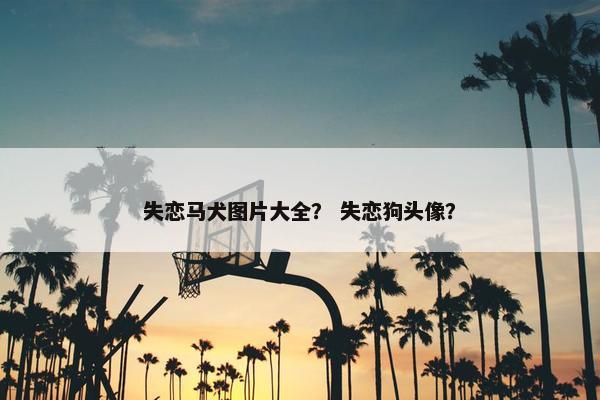 失恋马犬图片大全？ 失恋狗头像？