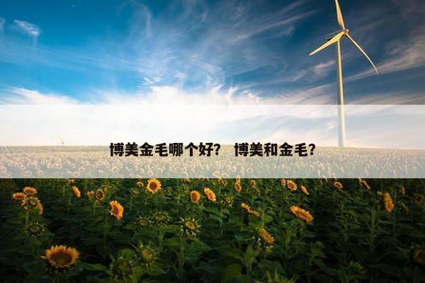 博美金毛哪个好？ 博美和金毛？